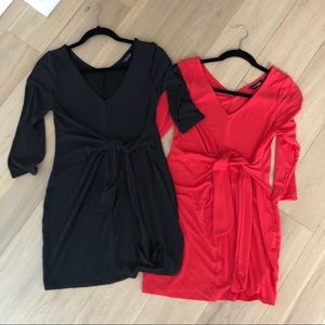 Stork & Babe Maternity Dresses (2). Size XS.